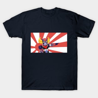 Bobblehead Grendizer on the rising sun ! T-Shirt